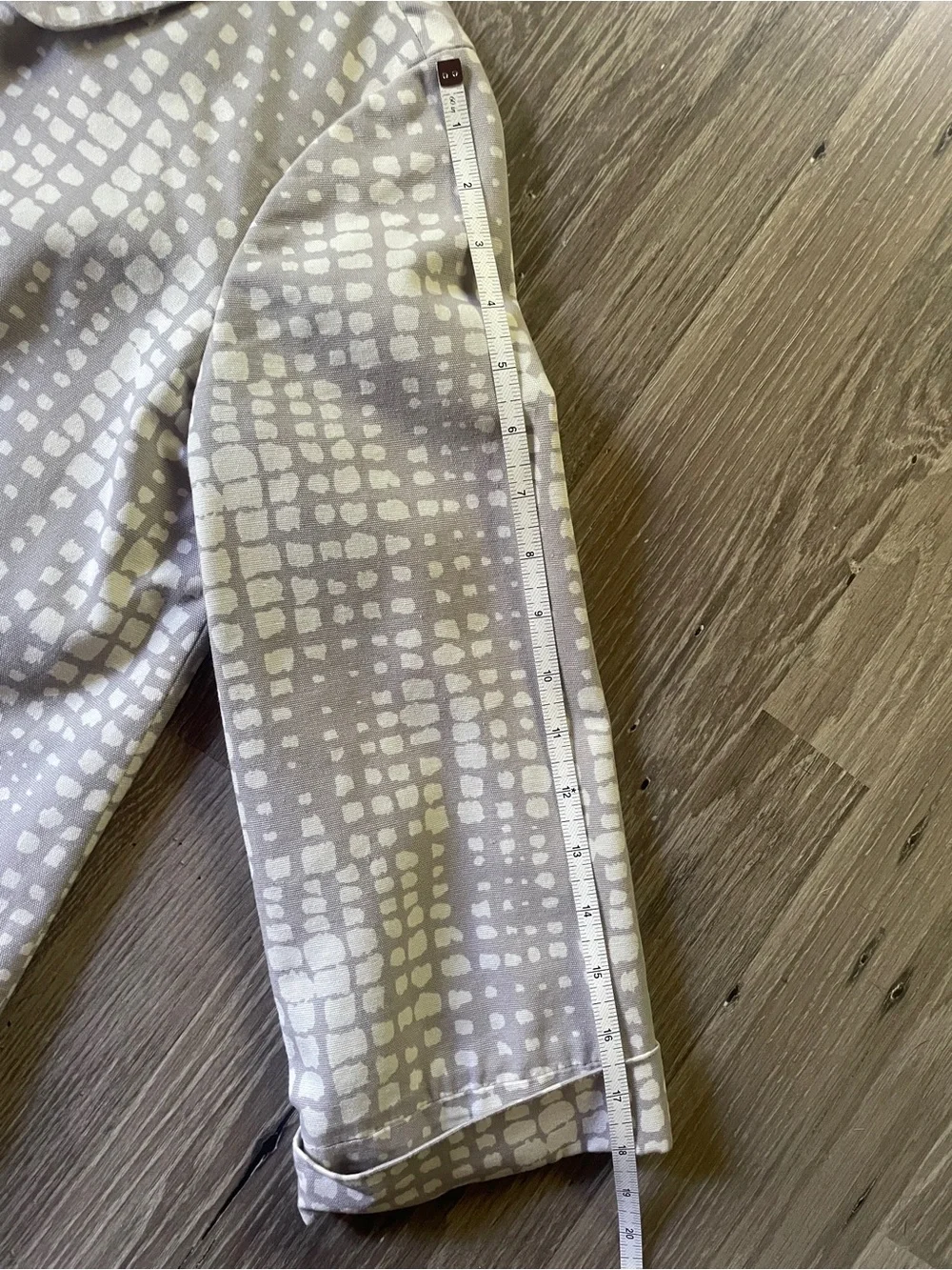 Women's J. Crew Jacket Sz 4 Gray & White Linen Cotton Ruffled JACKET